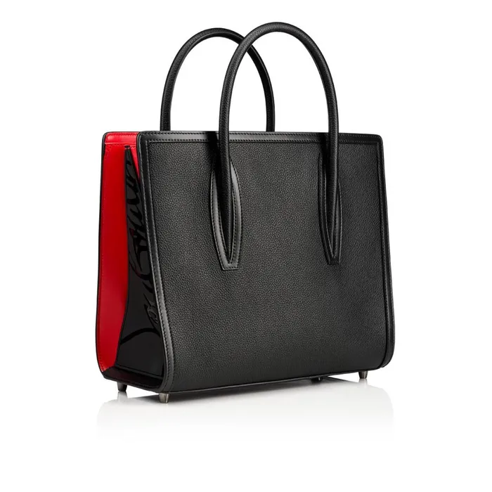 Women Paloma Medium Top Handle Bag 8211 Calf Leather 8211 Black Black Christian Louboutin Top Handles