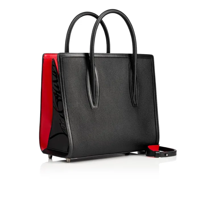 Women Paloma Medium Top Handle Bag 8211 Calf Leather 8211 Black Black Christian Louboutin Top Handles
