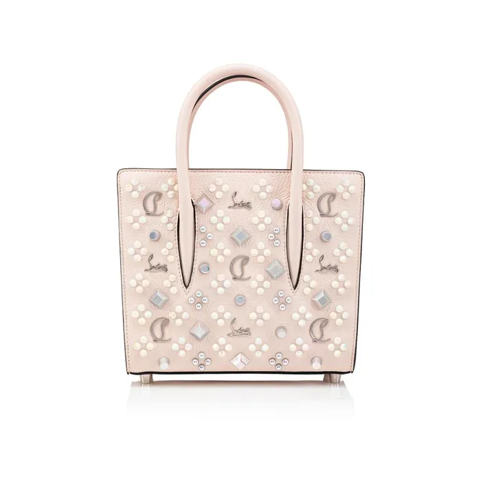 Women Paloma Mini Top Handle Bag 8211 Grained Calf Leather And Spikes Loubinthesky 8211 Leche Beige Christian Louboutin Top Handles Women Paloma Mini Top Handle Bag 8211 Grained Calf Leather And Spikes Loubinthesky 8211 Leche Beige Christian Louboutin Top Handles