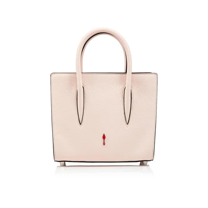 Women Paloma Mini Top Handle Bag 8211 Grained Calf Leather And Spikes Loubinthesky 8211 Leche Beige Christian Louboutin Top Handles