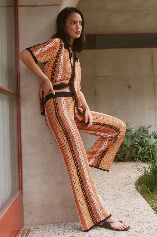 Women Pants Runaway The Label AIMEE PANT Orange Multi