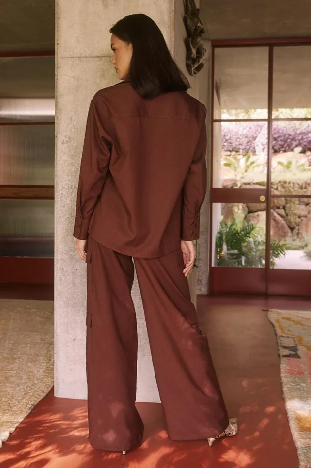 Women Pants Runaway The Label BRYDIE PANT Chocolate