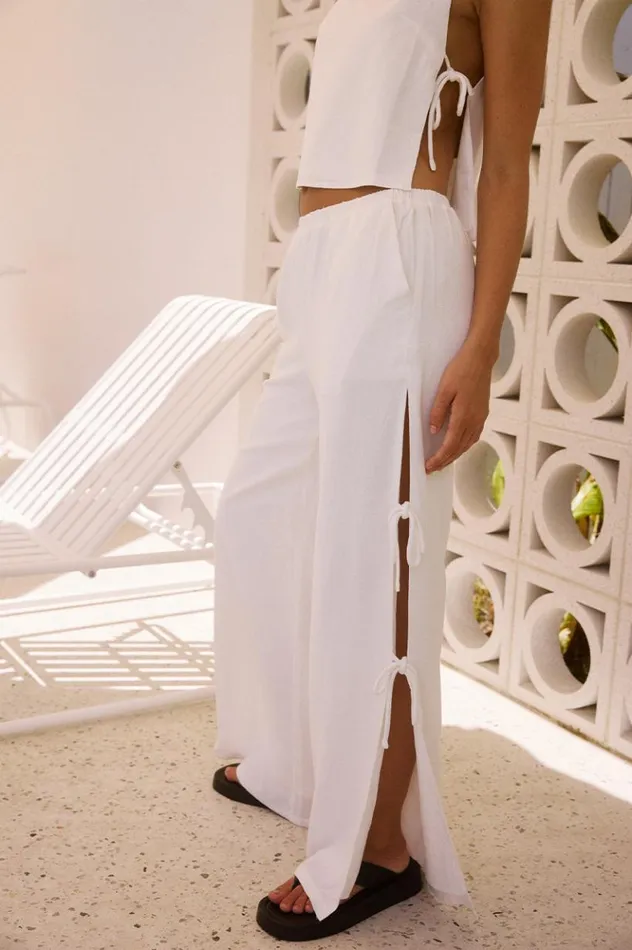 Women Pants Runaway The Label ELINA PANT White
