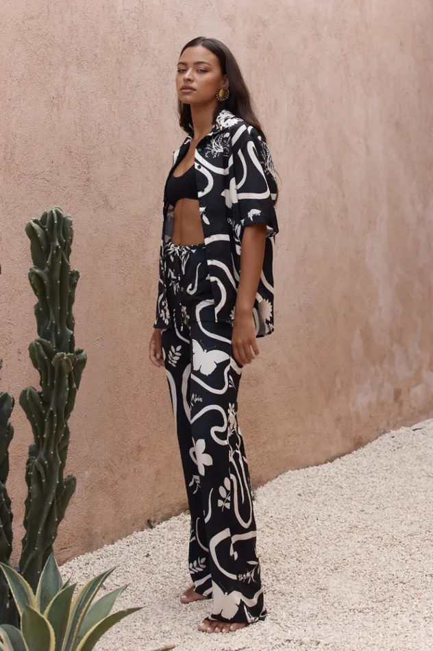 Women Pants Runaway The Label LEO PANT Blacksand