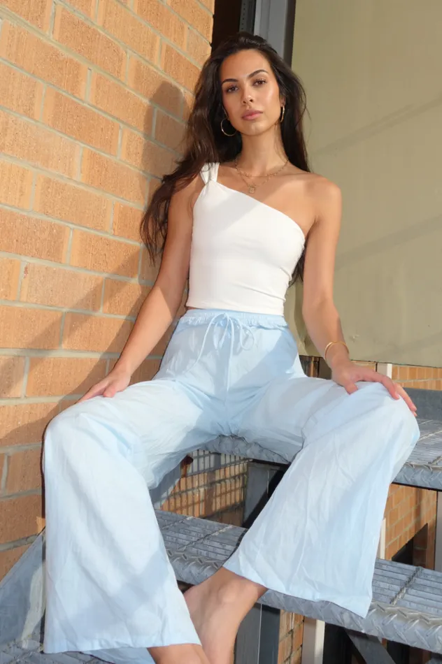 Women Pants Runaway The Label PRIMA PANT Sky Blue
