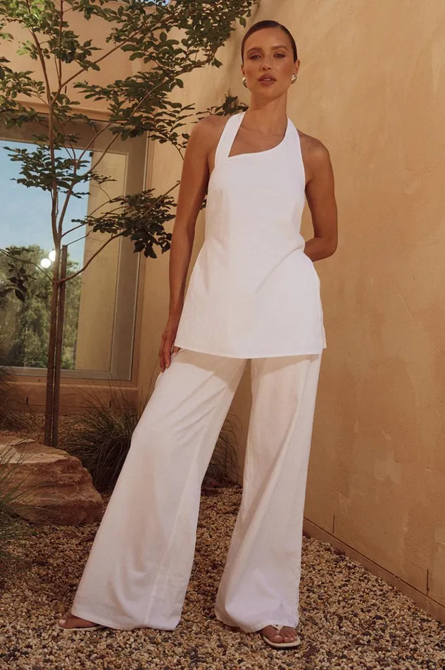 Women Pants Runaway The Label SAPHIRA PANT White