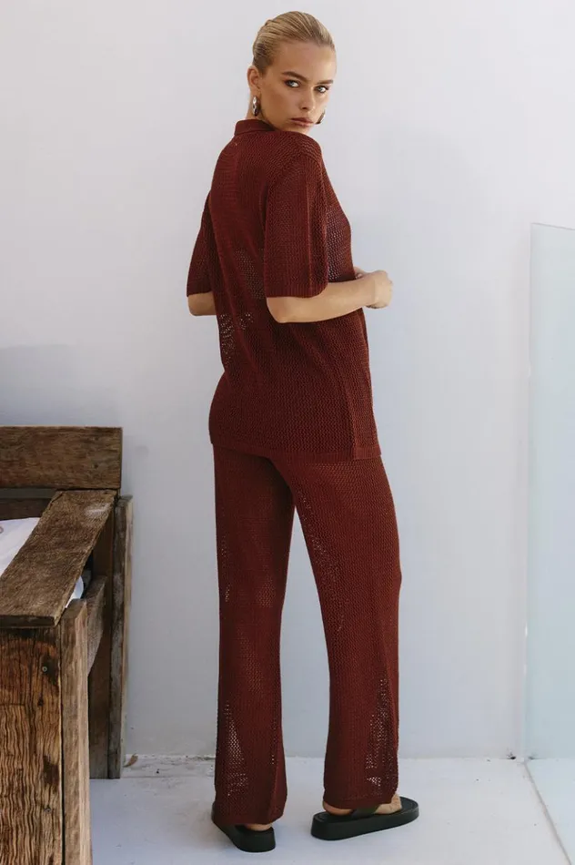 Women Pants Runaway The Label SMITH PANT Chocolate