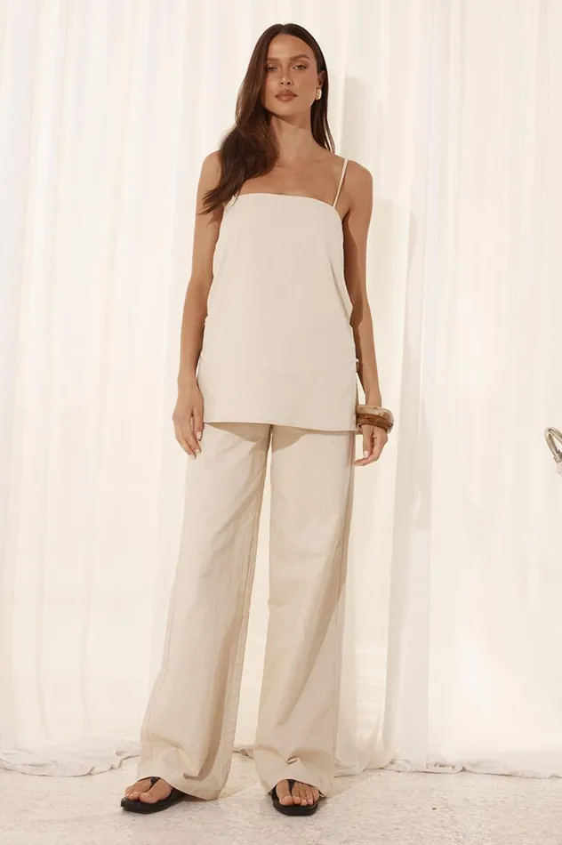 Women Pants Runaway The Label SOLARA PANT Sand
