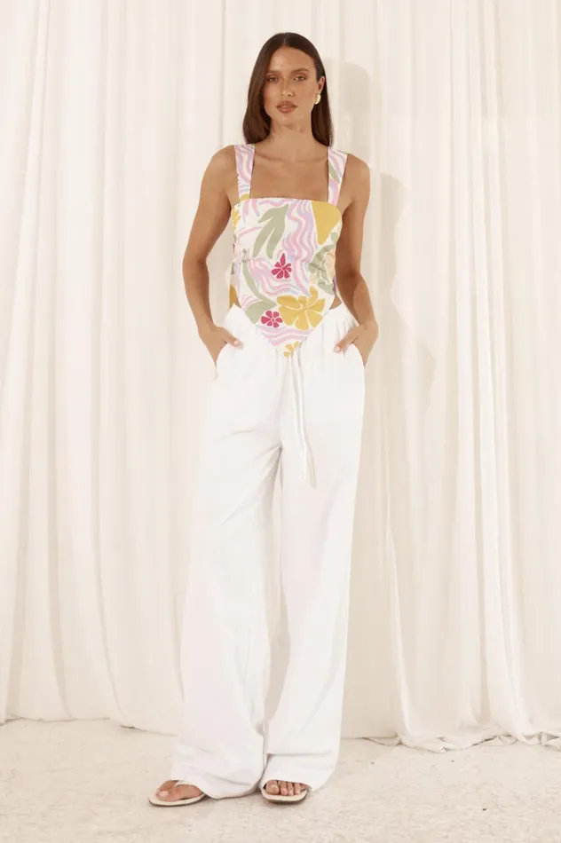 Women Pants Runaway The Label SOLARA PANT White