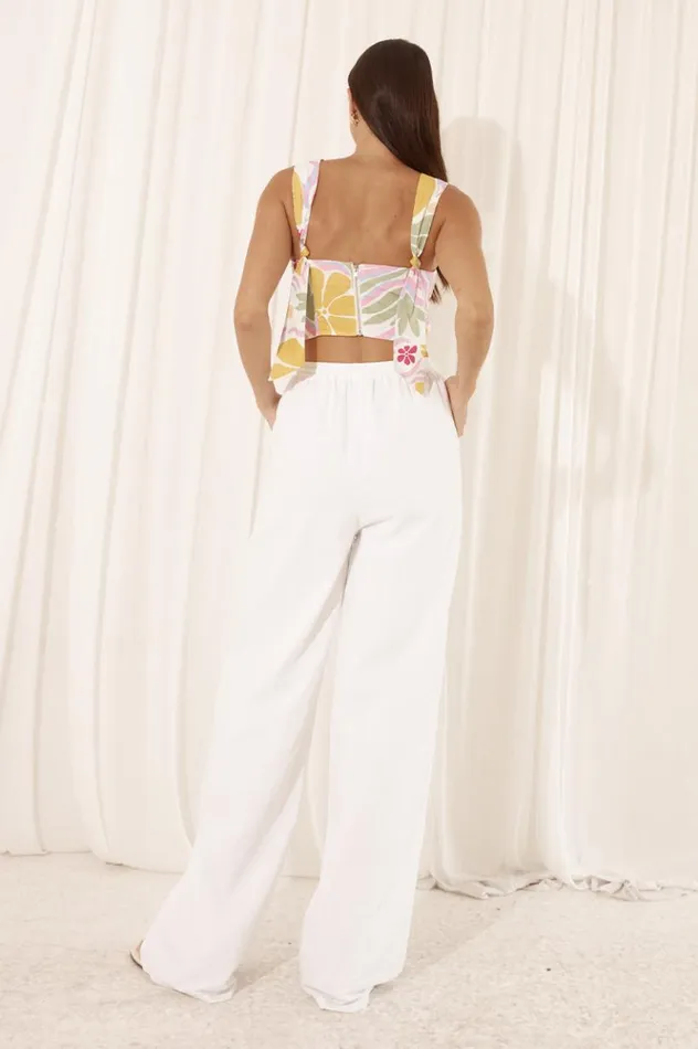 Women Pants Runaway The Label SOLARA PANT White