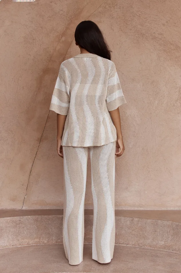 Women Pants Runaway The Label ZANZIBAR PANT Sandwhite