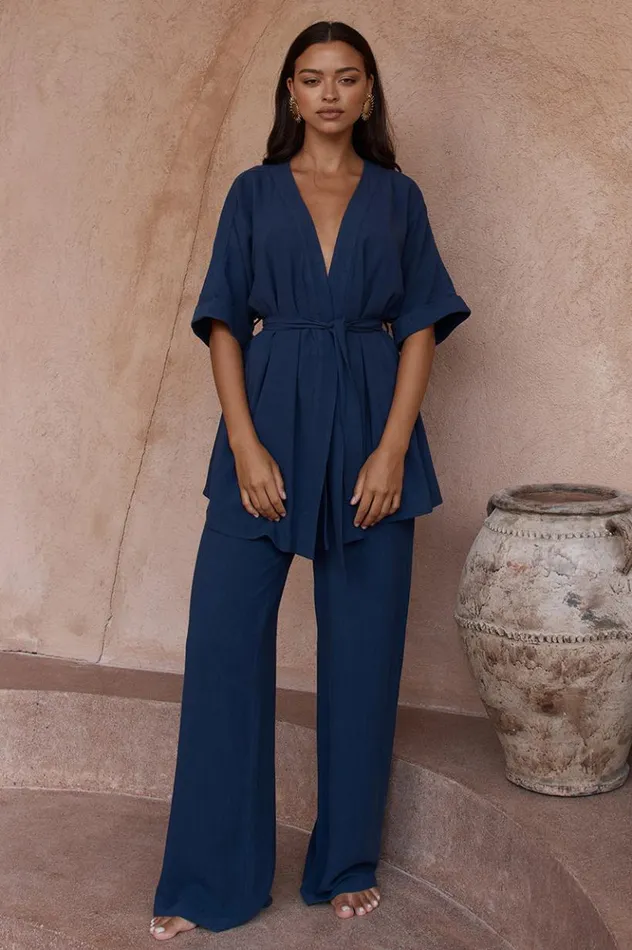 Women Pants Runaway The Label ZOE PANT Navy