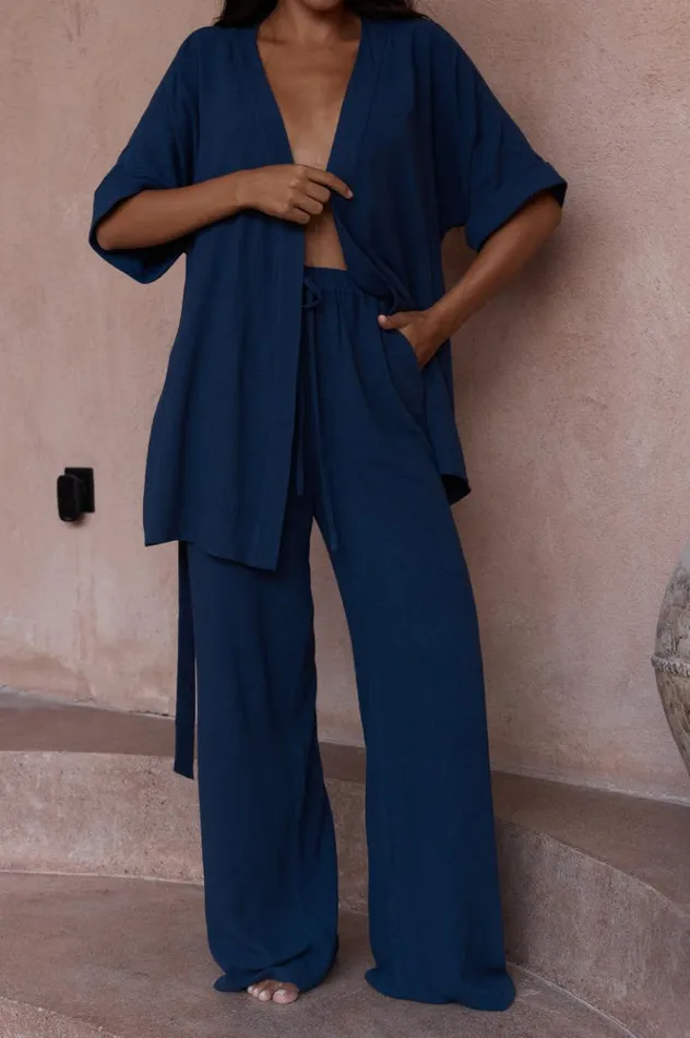 Women Pants Runaway The Label ZOE PANT Navy
