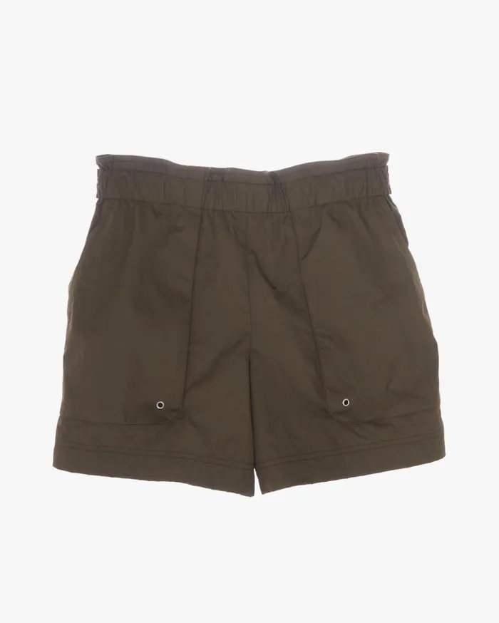 Women Paper Bag Short Burnt Olive Helmut Lang Shorts