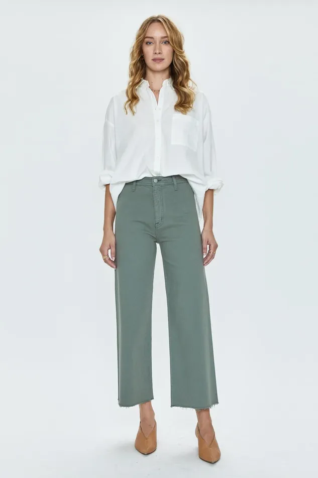 Women Penny High Rise Wide Leg Crop Jean 8211 Bluff Pistola Denim Pants