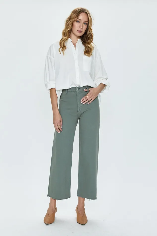 Women Penny High Rise Wide Leg Crop Jean 8211 Bluff Pistola Denim Pants