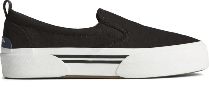 Women Pier Wave Platform Slip On Sneaker Black Sperry Sneakers