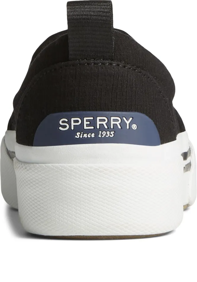 Women Pier Wave Platform Slip On Sneaker Black Sperry Sneakers