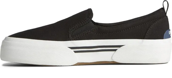 Women Pier Wave Platform Slip On Sneaker Black Sperry Sneakers