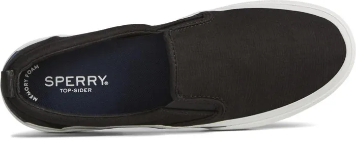 Women Pier Wave Platform Slip On Sneaker Black Sperry Sneakers