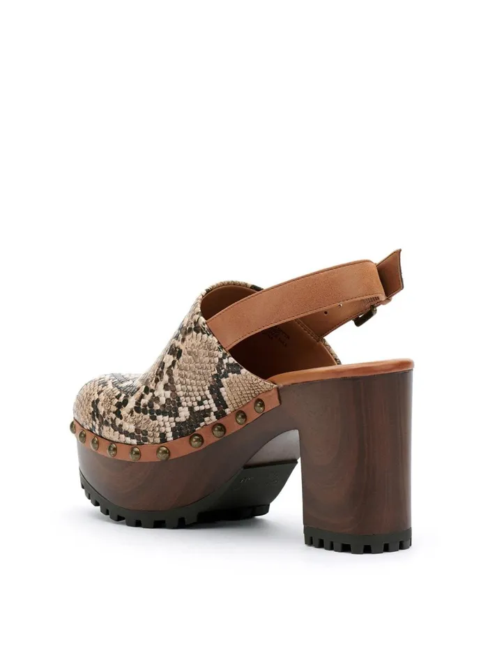 Women Platforms Jessica Simpson Tiarah Platform Clog In Snake Khaki Snake