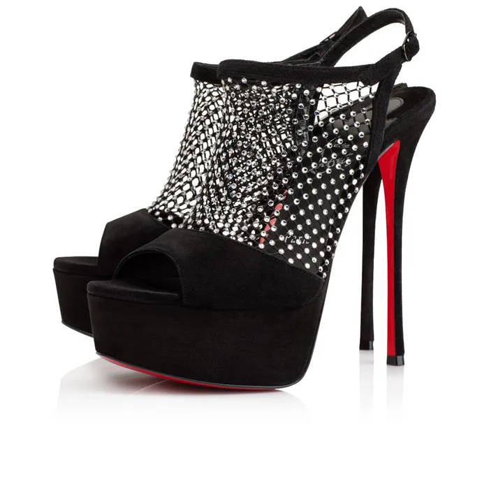 Women Plougesta Alta Strass 150 Mm Sandals 8211 Veau Velours Mesh And Strass 8211 Black Black Christian Louboutin Sandals and Slides Women Plougesta Alta Strass 150 Mm Sandals 8211 Veau Velours Mesh And Strass 8211 Black Black Christian Louboutin Sandals and Slides