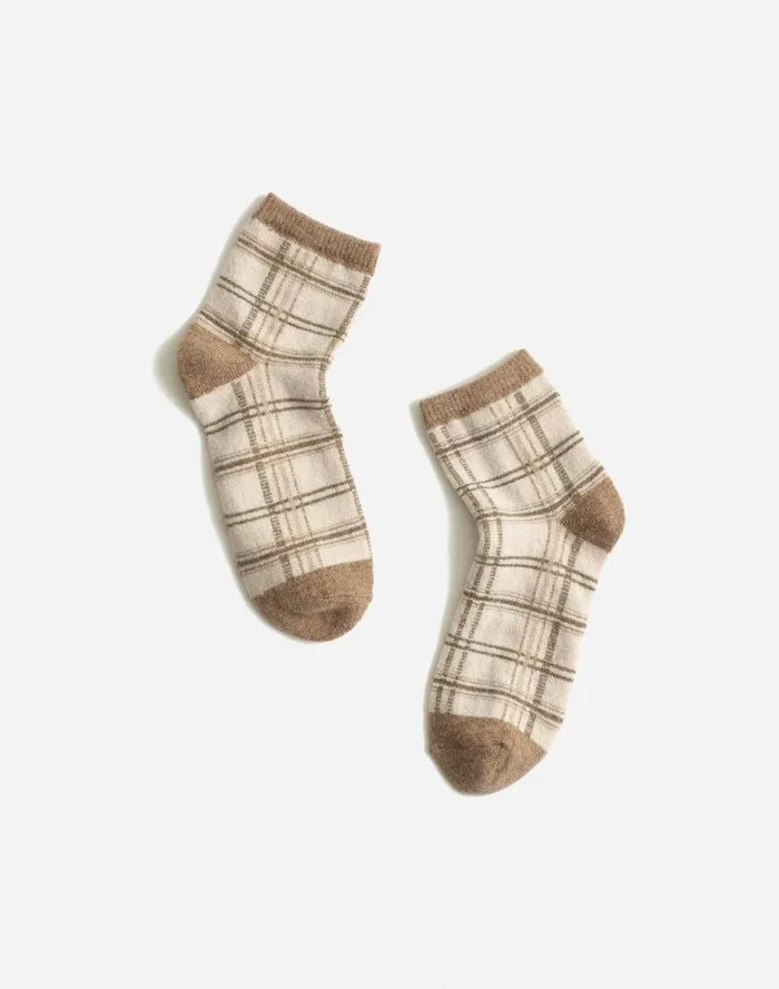 Women Plush Ankle Socks Soft Fawn Madewell Socks