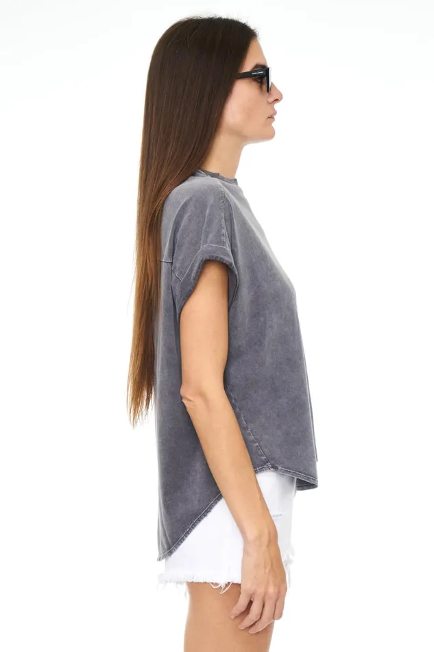 Women Porter Oversized Tunic Tee 8211 Vintage Black Pistola Denim Tees and Tanks