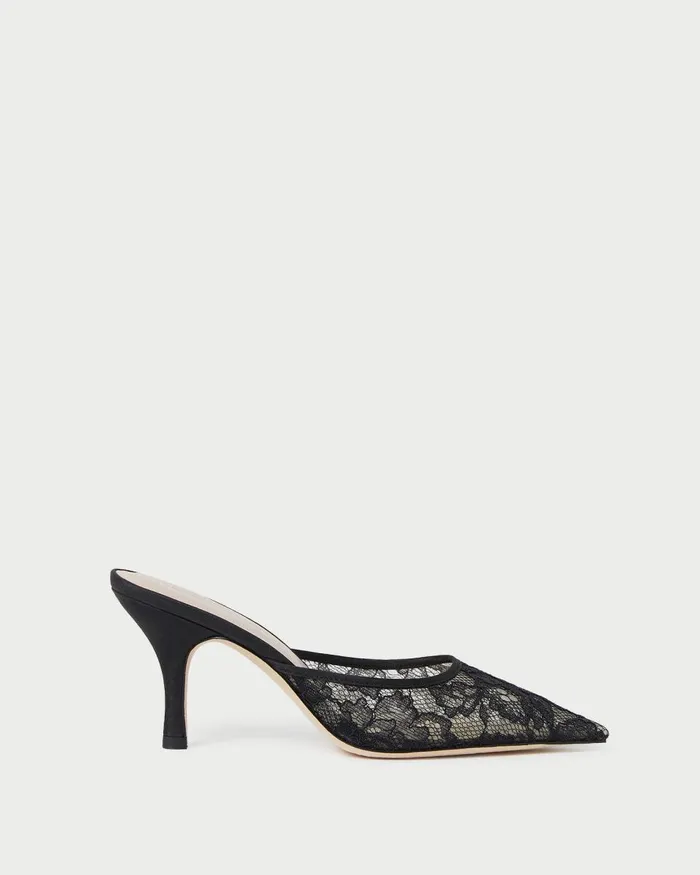Women Pumps and Mules Loeffler Randall Layla Black Lace Mesh Mule L Pumps L Footwear Women Pumps and Mules Loeffler Randall Layla Black Lace Mesh Mule L Pumps L Footwear