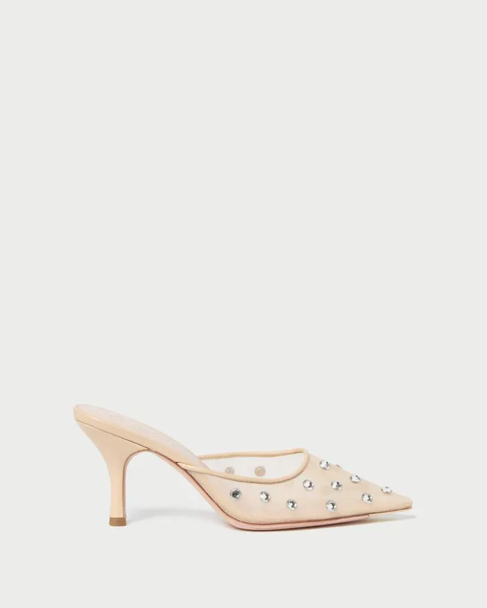 Women Pumps and Mules Loeffler Randall Paloma CreamCrystal Mesh Mule I Mules I Footwear Women Pumps and Mules Loeffler Randall Paloma CreamCrystal Mesh Mule I Mules I Footwear