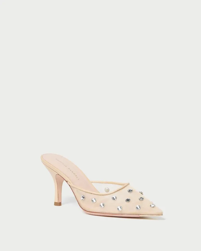 Women Pumps and Mules Loeffler Randall Paloma CreamCrystal Mesh Mule I Mules I Footwear Women Pumps and Mules Loeffler Randall Paloma CreamCrystal Mesh Mule I Mules I Footwear