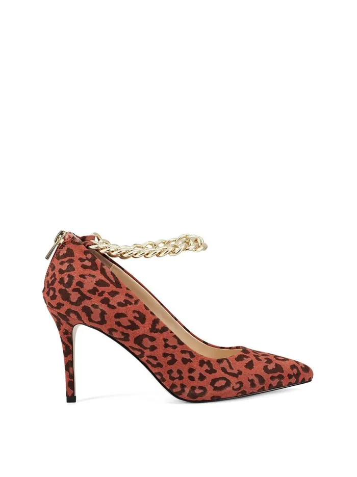 Women Pumps Jessica Simpson Abrellia High Heel In Leopard Orange Leopard
