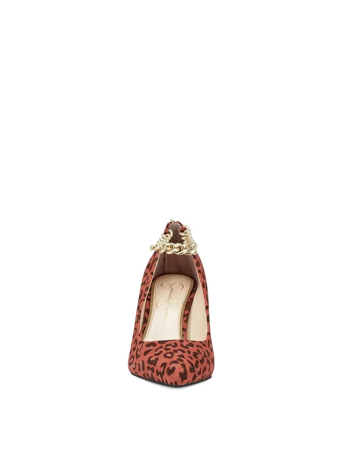 Women Pumps Jessica Simpson Abrellia High Heel In Leopard Orange Leopard