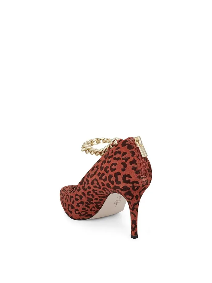 Women Pumps Jessica Simpson Abrellia High Heel In Leopard Orange Leopard