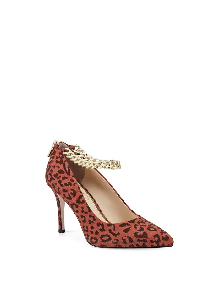 Women Pumps Jessica Simpson Abrellia High Heel In Leopard Orange Leopard
