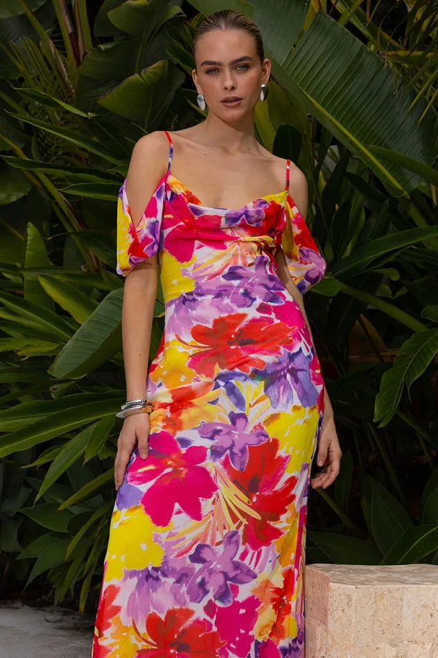 Women Race Day Dresses Runaway The Label STELANI MAXI DRESS Stelani Pink