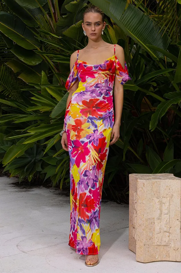 Women Race Day Dresses Runaway The Label STELANI MAXI DRESS Stelani Pink