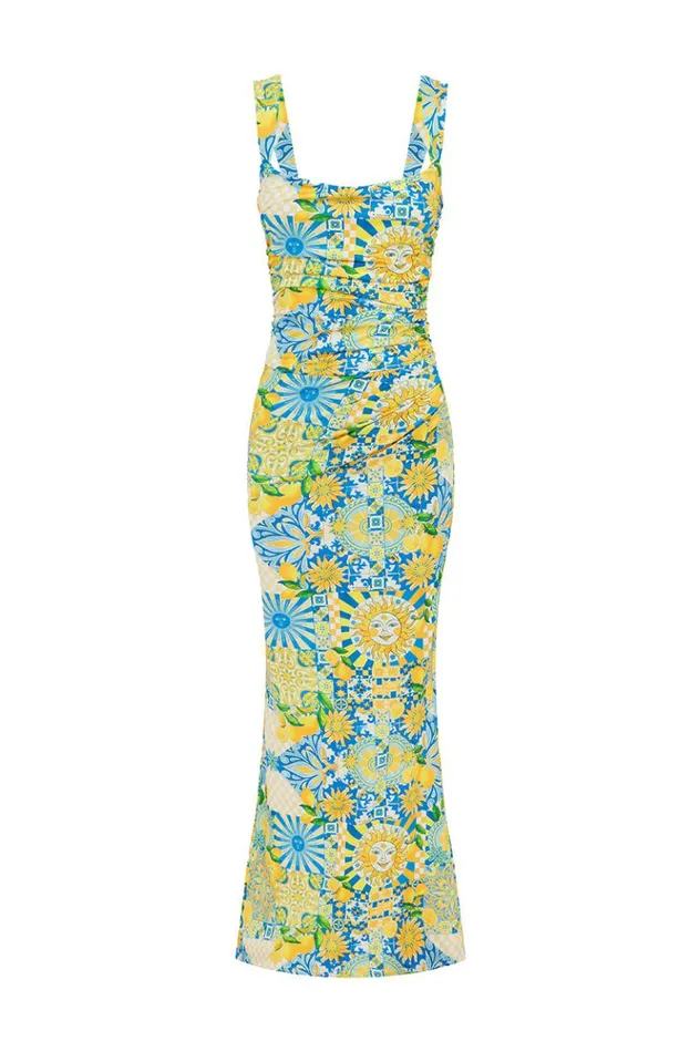 Women Race Day Dresses Runaway The Label VIVIAN MAXI DRESS Anacapri Lemon