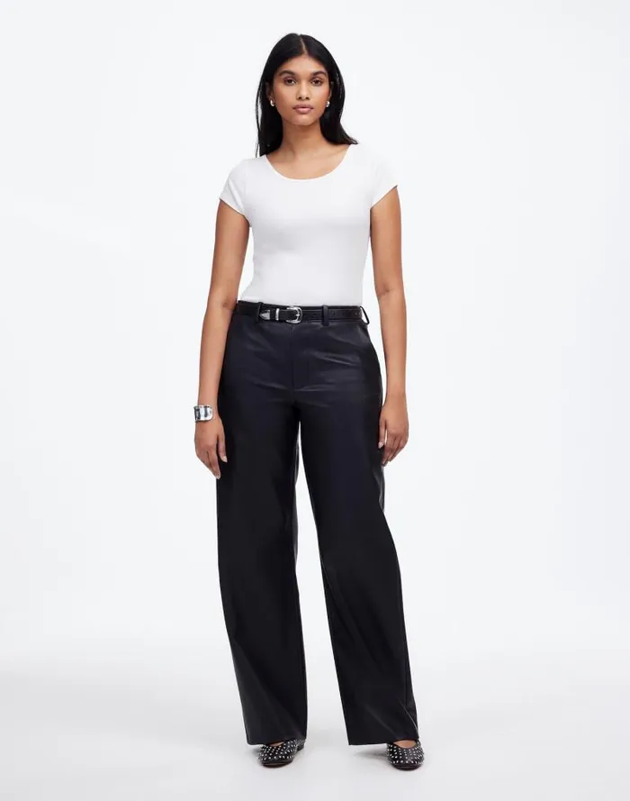 Women Regenerative Cotton Ribbed CapSleeve Tee White Madewell Tees