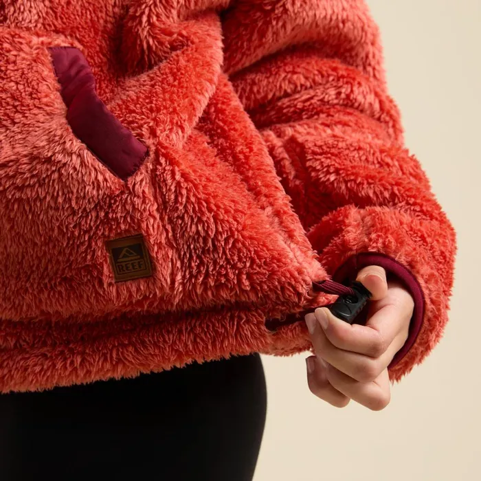 Women Reef Hoodies Sweaters and Jackets Pilot Sherpa Jacket Chili