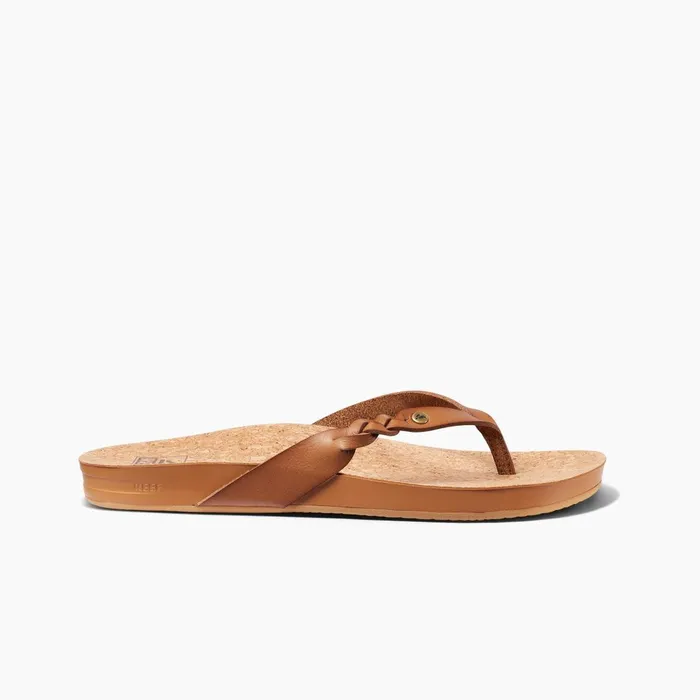 Women Reef Sandals Cushion Court Twist Coffee