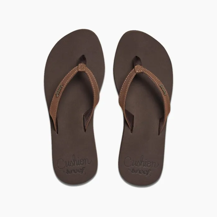 Women Reef Sandals Cushion Luna Brown Women Reef Sandals Cushion Luna Brown