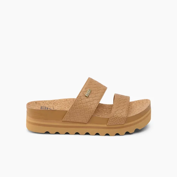 Women Reef Sandals Cushion Vista Hi Tan Wicker