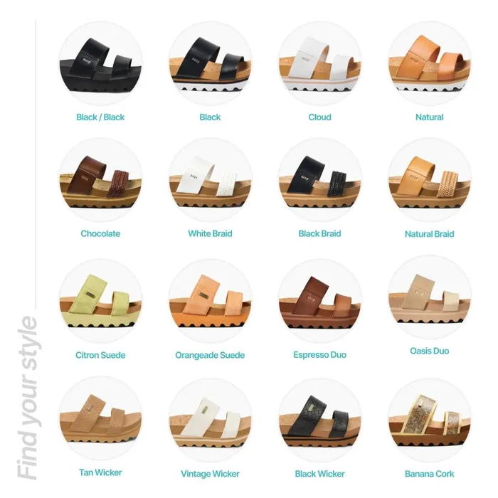 Women Reef Sandals Cushion Vista Hi Tan Wicker Women Reef Sandals Cushion Vista Hi Tan Wicker