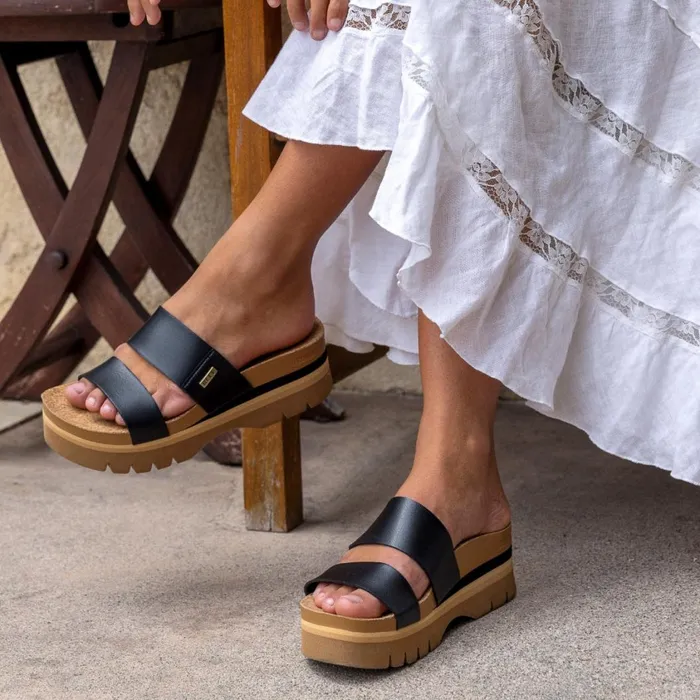 Women Reef Sandals Cushion Vista Higher Black Women Reef Sandals Cushion Vista Higher Black