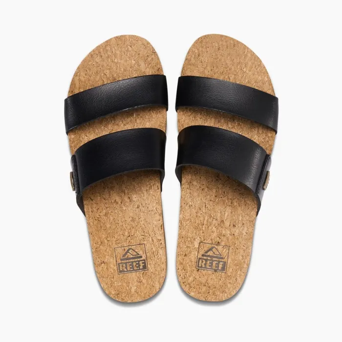 Women Reef Sandals Cushion Vista Higher Black Women Reef Sandals Cushion Vista Higher Black