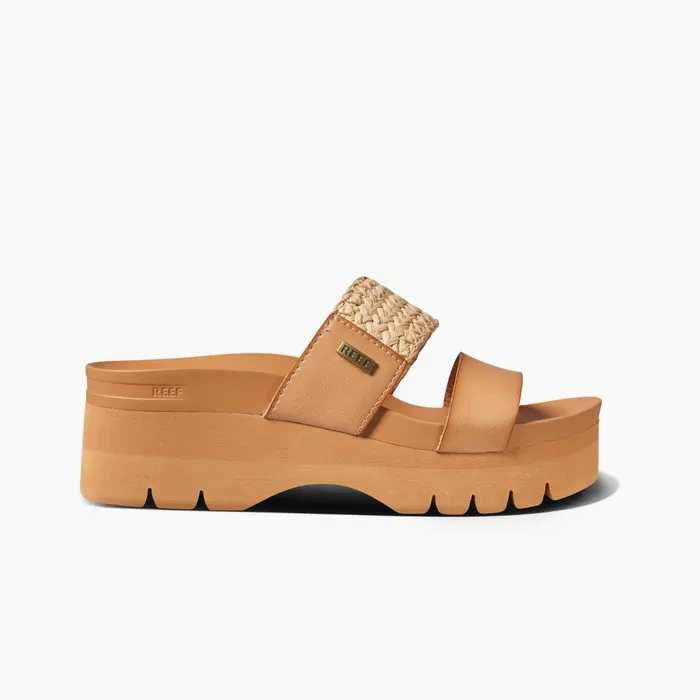 Women Reef Sandals Cushion Vista Higher Natural Raffia