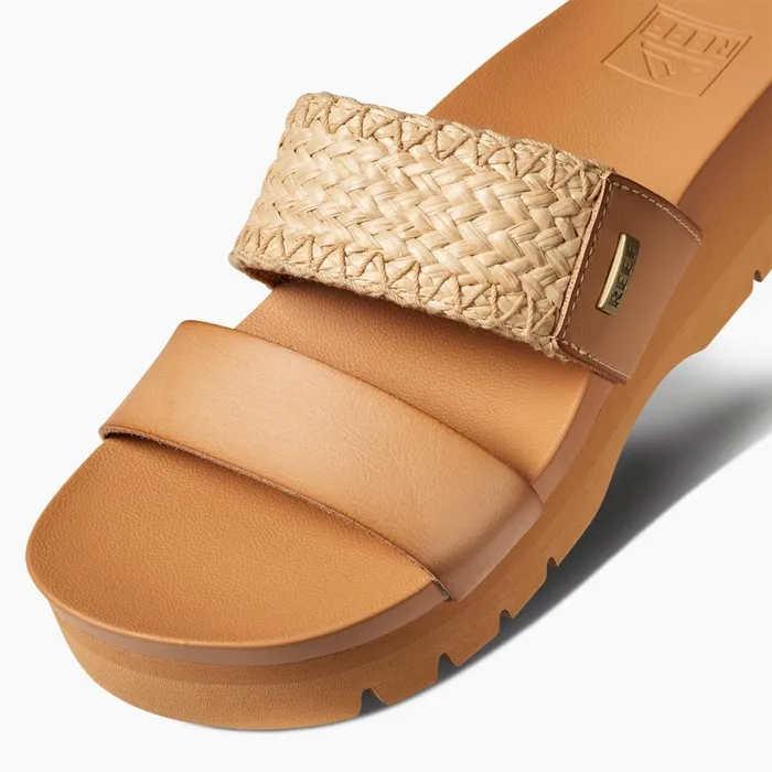 Women Reef Sandals Cushion Vista Higher Natural Raffia Women Reef Sandals Cushion Vista Higher Natural Raffia