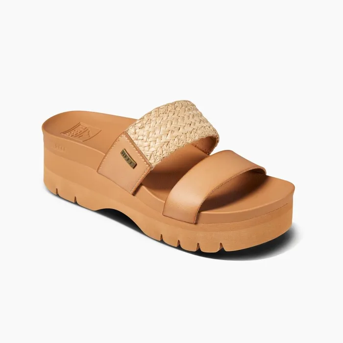 Women Reef Sandals Cushion Vista Higher Natural Raffia Women Reef Sandals Cushion Vista Higher Natural Raffia