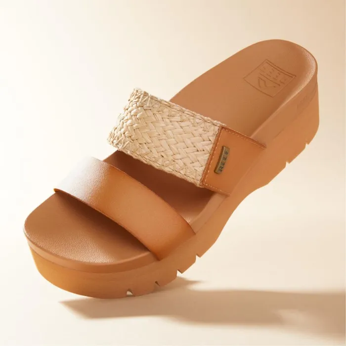 Women Reef Sandals Cushion Vista Higher Natural Raffia Women Reef Sandals Cushion Vista Higher Natural Raffia